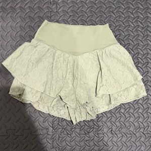 Aerie Lace Skorts in Soft Green